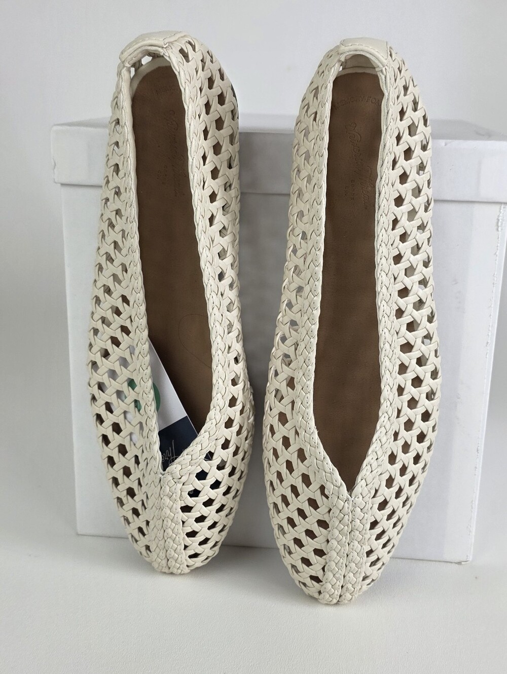 Universal Thread Cream Braided Pointed-Toe Flats!